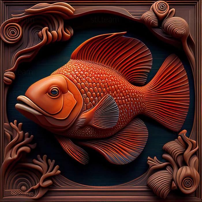 3D модель Риба Amphiprion frenatus (STL)